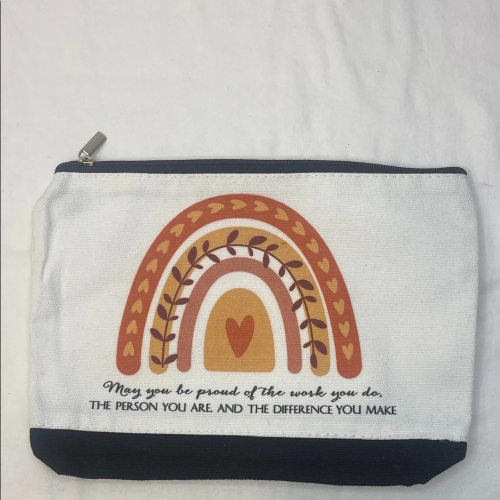 Canvas Pouch with Inspirational Quote